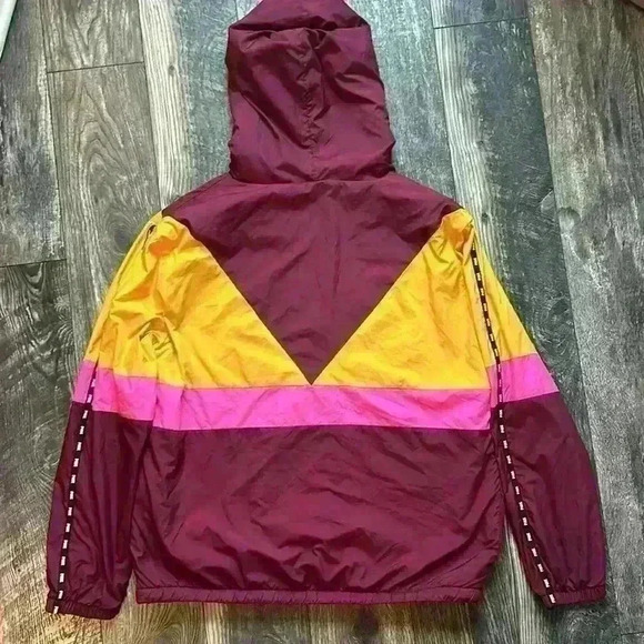 PINK Multicolor Vintage Vibe Color Block Jacket M/L - Picture 8 of 11